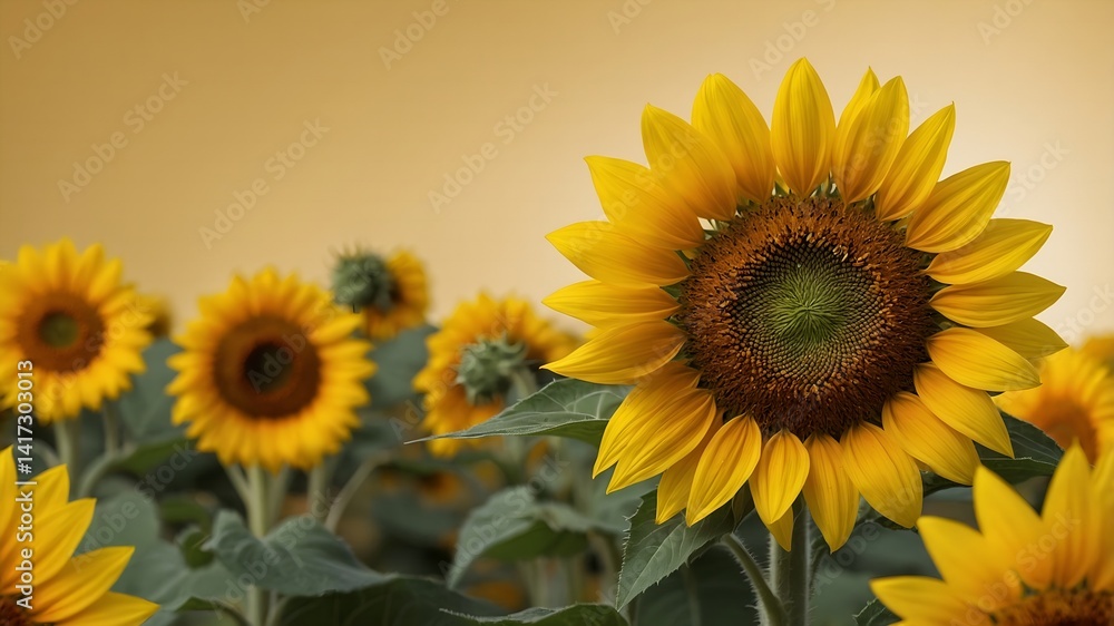Fototapeta premium sunflowers in the field