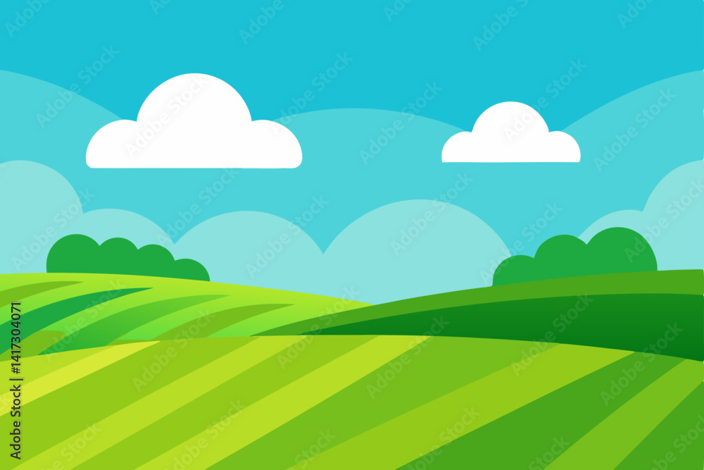 Obraz premium clear-skies-over-green-fields