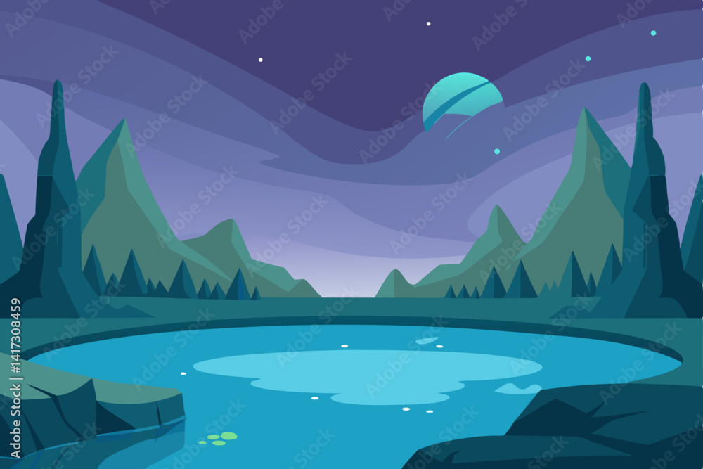 enchanted-lake-in-anime-fantasy-realm enchanted-lake-in-anime-fantasy-realm