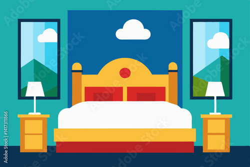 bedroom interior with bed