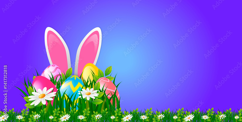 easter bunny and eggs easter bunny and eggs