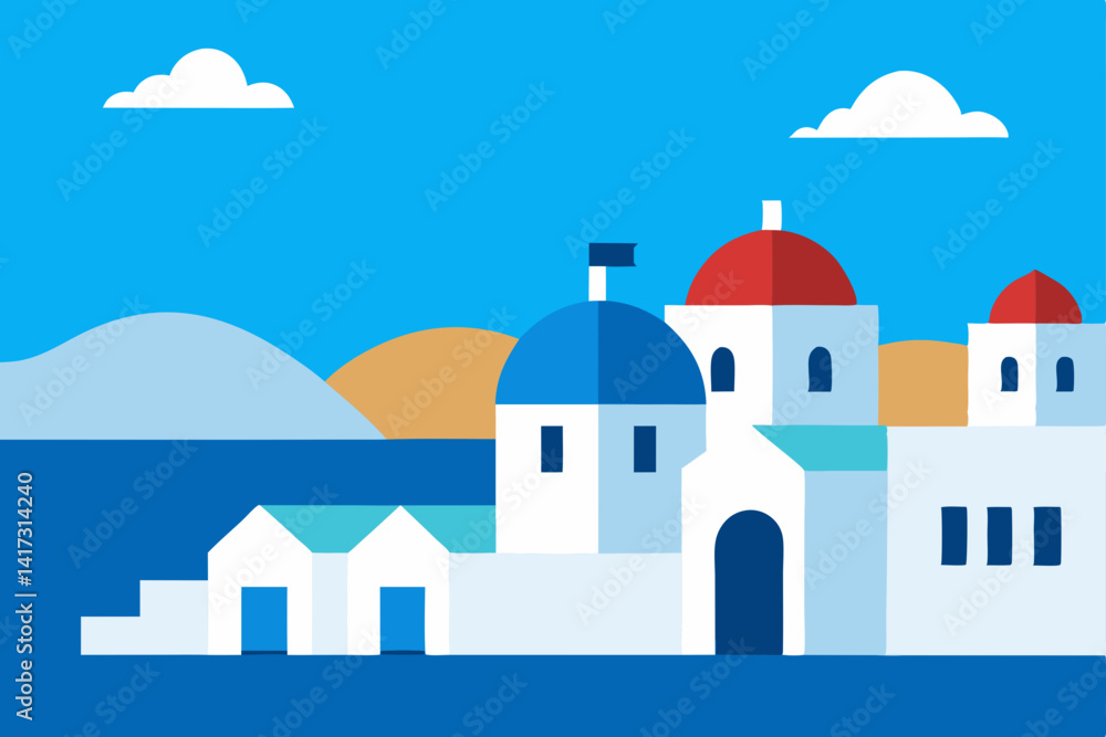Obraz premium santorini island greece