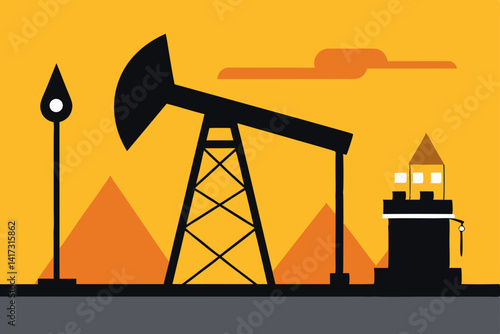 oil-industry-drilling-machine-silhouette
