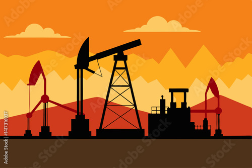 oil-industry-drilling-machine-silhouette