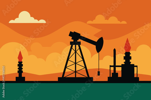 oil-industry-drilling-machine-silhouette