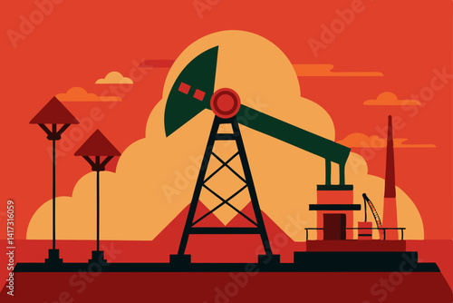 oil-industry-drilling-machine-silhouette