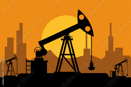 oil-industry-drilling-machine-silhouette