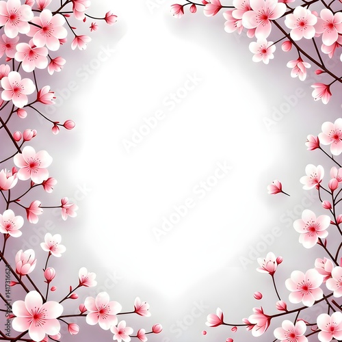 연분홍 프레임 배경Light pink frame background