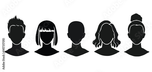 Silhouettes of head 