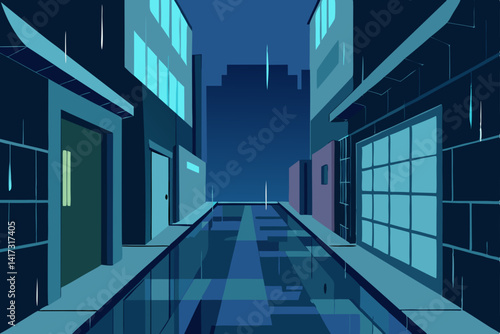 abstract architecture in the night