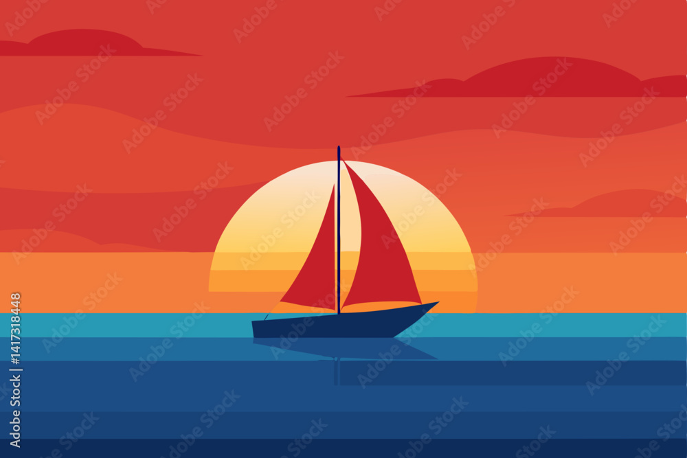 sailboat on the sea sailboat on the sea