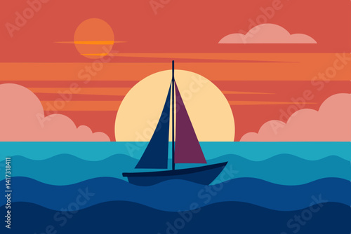 sailing boat on the sea