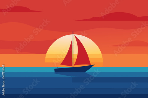sailboat on the sea