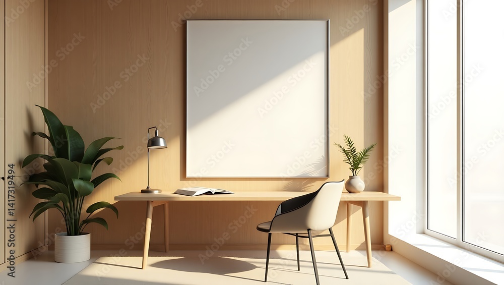 Fototapeta premium Beige spa room interior design calm luxurious