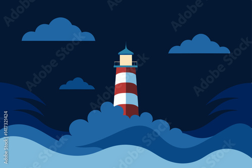 lighthouse in the night
