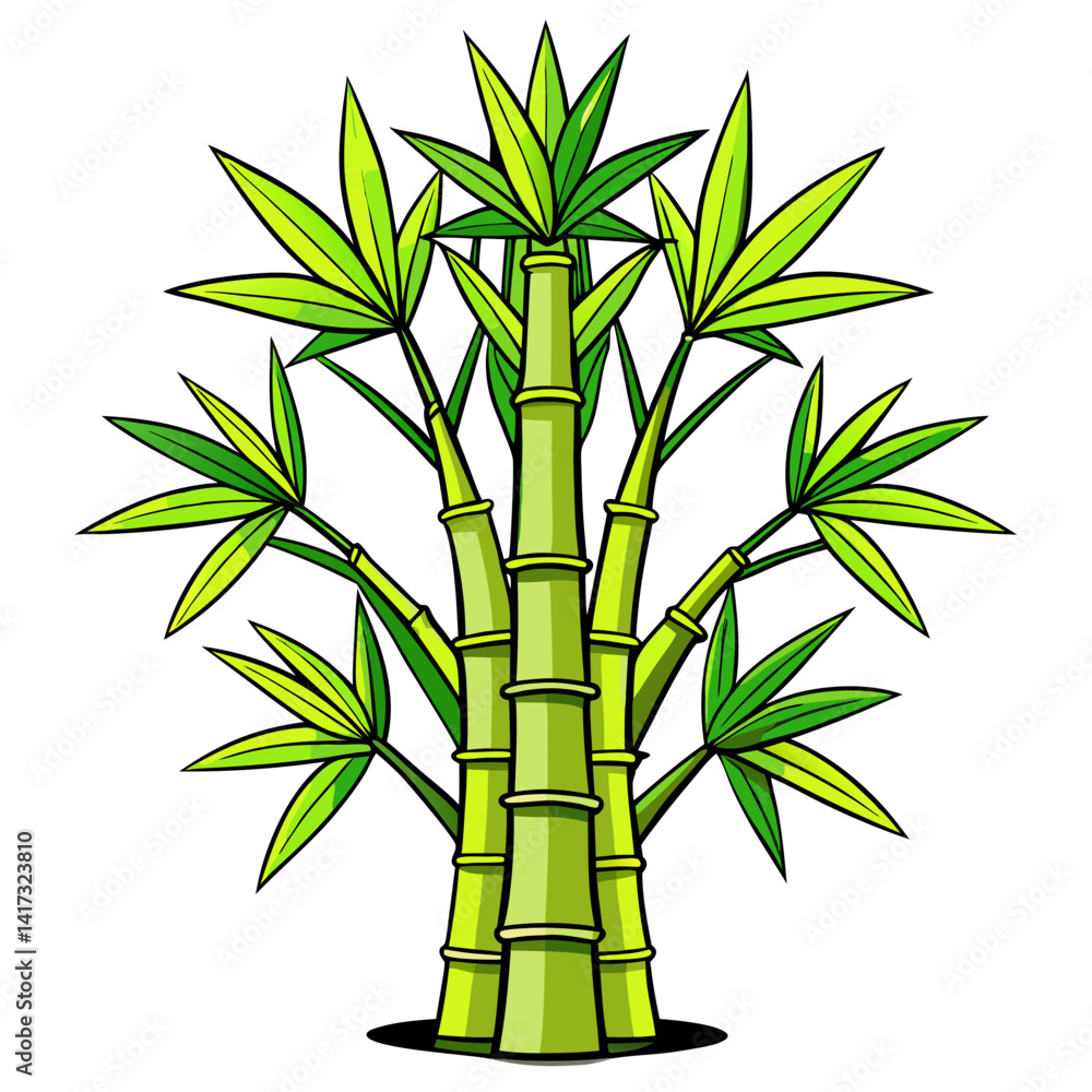 Naklejka premium Creative Bamboo Tree Vector Design