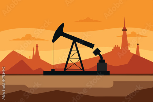 vector-silhouette-of-oil-pumpjack