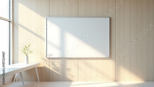 Wallpaper Mural Bright minimalist interior room with natural light Torontodigital.ca