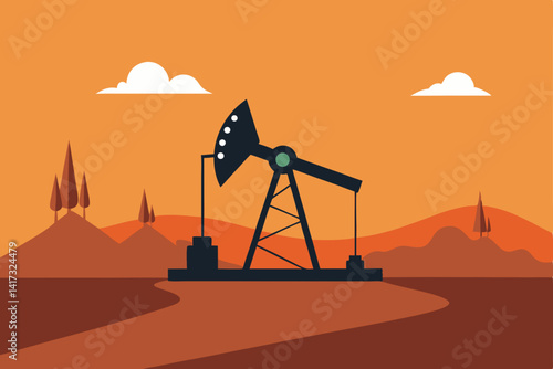 vector-silhouette-of-oil-pumpjack