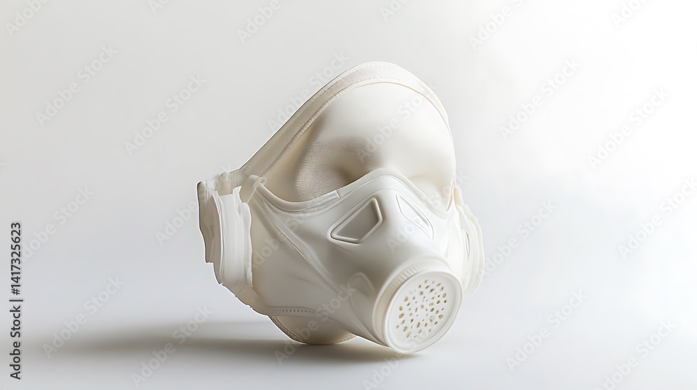 White Respirator Mask on White Background. (2) White Respirator Mask on White Background. (2)