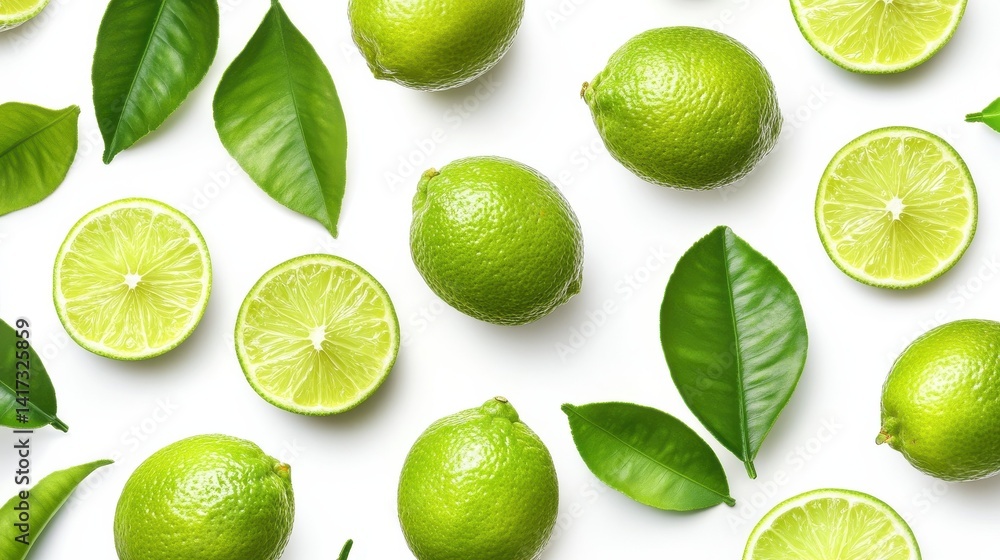 Fresh green citrus leaves on white background Fresh green citrus leaves on white background