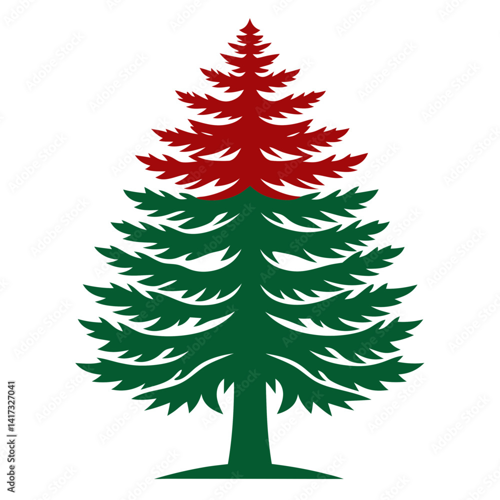 Bold Canadian Hemlock Tree Illustration Bold Canadian Hemlock Tree Illustration
