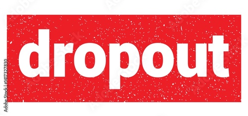 Obraz na płótnie dropout text written on red stamp sign. w salonie