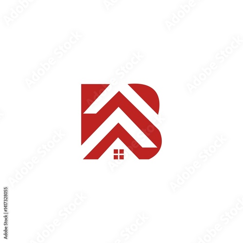 B real estate vector logo template design