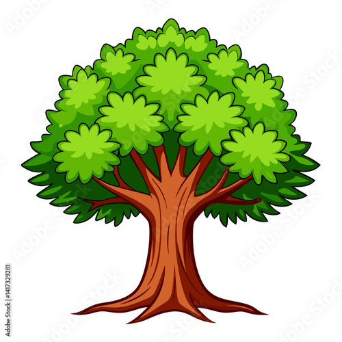  Elegant Common Horse Chestnut Tree Graphic with Bold Lines