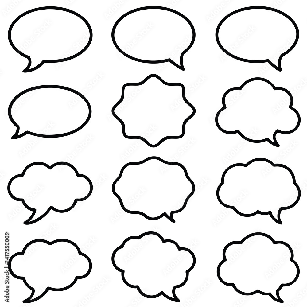 Set of various speech bubbles Set of various speech bubbles
