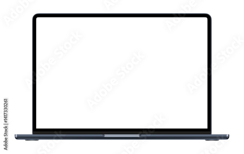 High-quality vector laptop mockup template, ideal for showcasing website designs, UI/UX projects, app interfaces, branding, and presentations in modern digital environments.