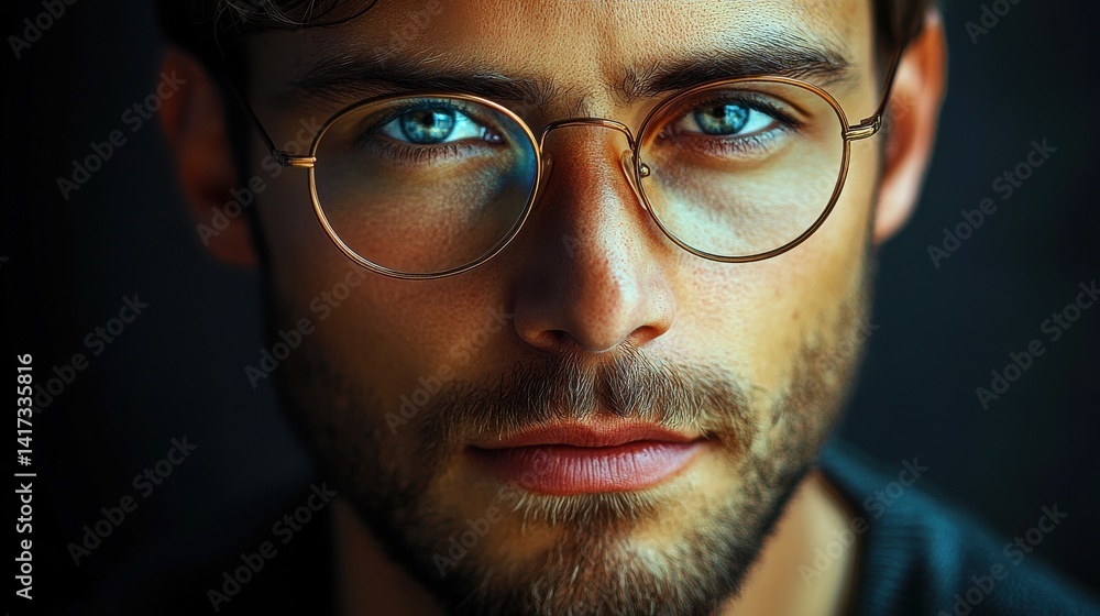 Handsome man in spectacles, portrait Handsome man in spectacles, portrait