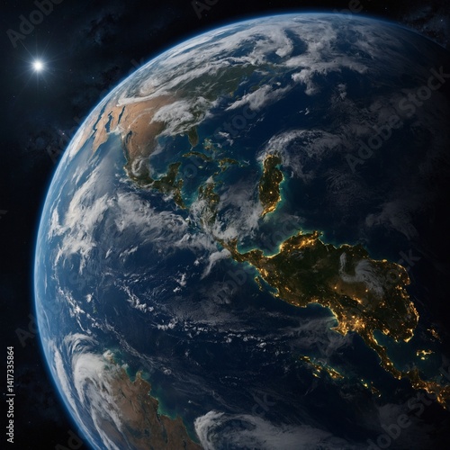 earth and moon