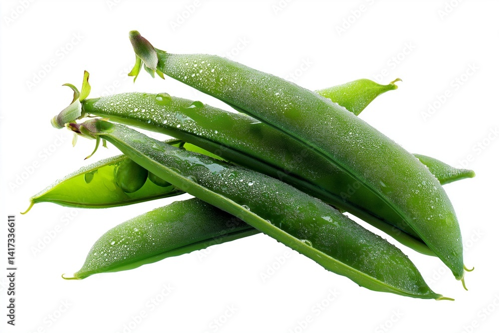 fresh green pea pods isolated on white background fresh green pea pods isolated on white background