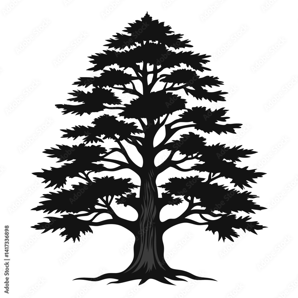 Obraz premium Stylish Leyland Cypress Tree Vector Design