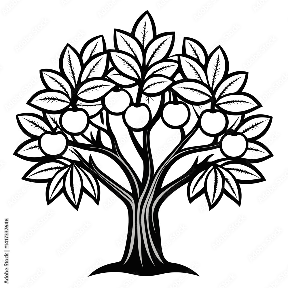 Obraz premium Elegant Loquat Tree Artwork