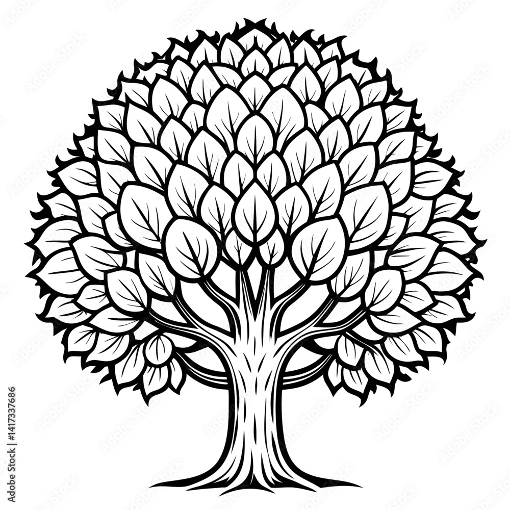 Obraz premium Stylish Lychee Tree Graphic
