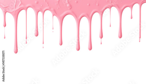 A vibrant vector illustration depicts the artistic flow of red liquid, like dripping blood and paint splashes, reminiscent of nail polish