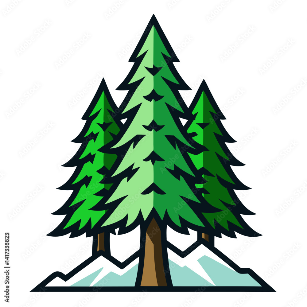 Artistic Mountain Pine Tree Design Artistic Mountain Pine Tree Design