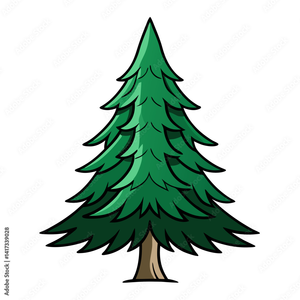 Stunning Bold Outline of Norway Spruce Stunning Bold Outline of Norway Spruce