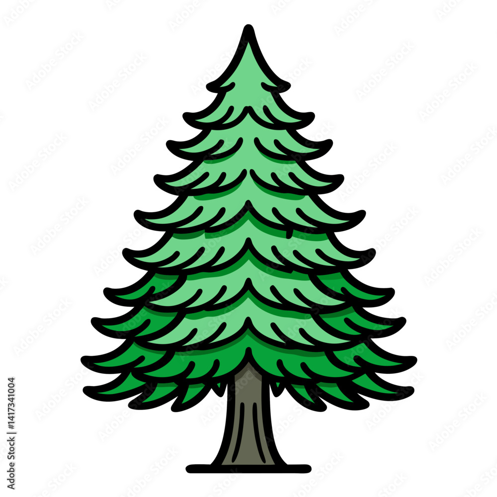 Obraz premium Stylish Pine Tree Artwork