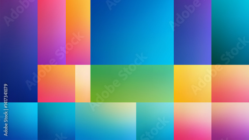 Cheerful mosaic of color gradients for summer vibes and happy moments. Set of bright gradient backgrounds in summer shades full of joyful vibes. Playful gradient symphony ready to brighten any design
