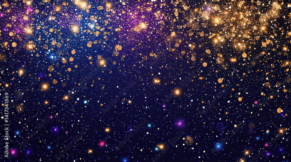 celebration confetti and glitter exploding in vibrant colors, shiny and sparkles, blue gold and purple tones celebration confetti and glitter exploding in vibrant colors, shiny and sparkles, blue gold and purple tones