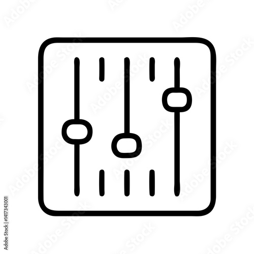Equalizer Sliders Icon Representing Sound Mixing and Audio Control