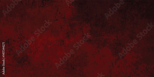 Deeply Textured Grunge Surface with Red Tones and Cracks

