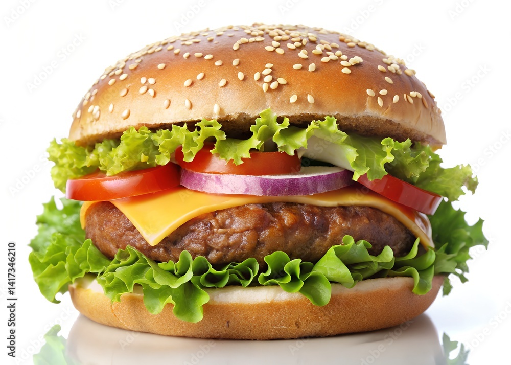 Hamburger isolated on white background Hamburger isolated on white background
