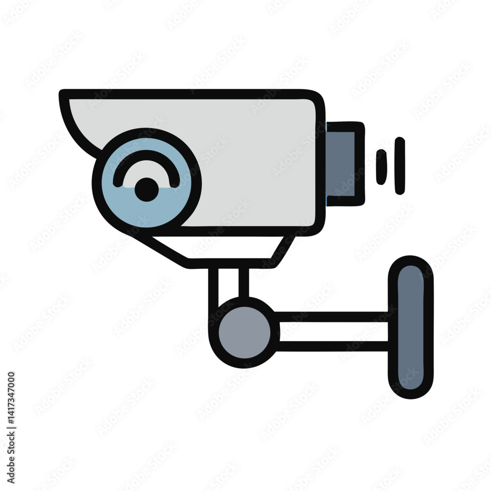 Security Camera Icon Representing Digital Surveillance and Monitoring System Security Camera Icon Representing Digital Surveillance and Monitoring System