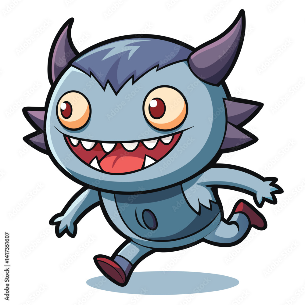 Fototapeta premium Cute monster running