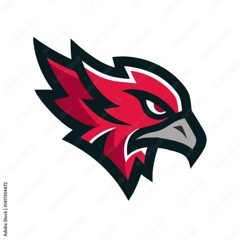 Fototapeta premium This is a bold and fierce bird for sports teams, clubs, gaming avatars, or merchandise branding and logo.