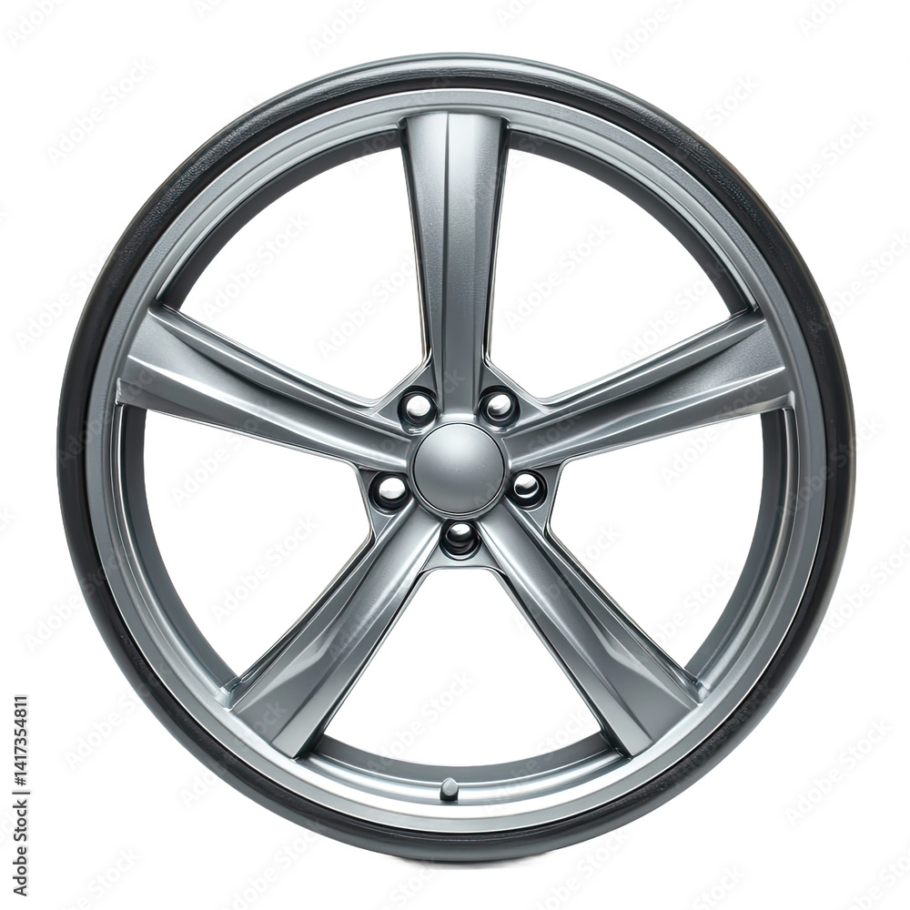 A detailed, high-resolution image of a modern, metallic alloy wheel. A detailed, high-resolution image of a modern, metallic alloy wheel.